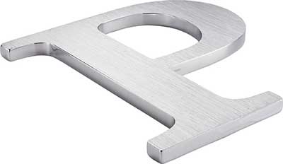 flat cut metal letter stainless steel