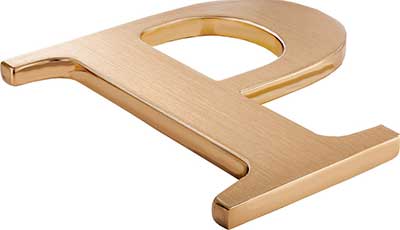 flat cut metal letter stainless steel