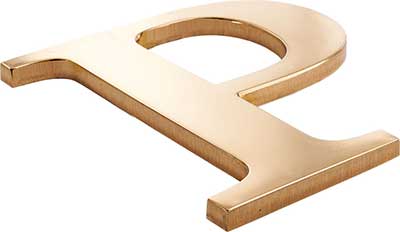 flat cut metal letter stainless steel