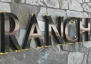 flat cut metal letter stainless steel